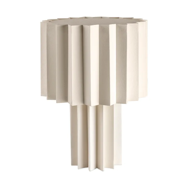 Plissé candeeiro de mesa em tecido - Branco, 40,9 cm - Örsjö Belysning