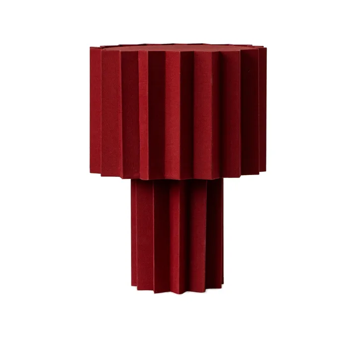 Plissé candeeiro de mesa textil - Vermelho - Örsjö Belysning