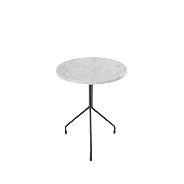 Allforone mesa de centro - Mármore branco. ø50. suporte preto - OX Denmarq