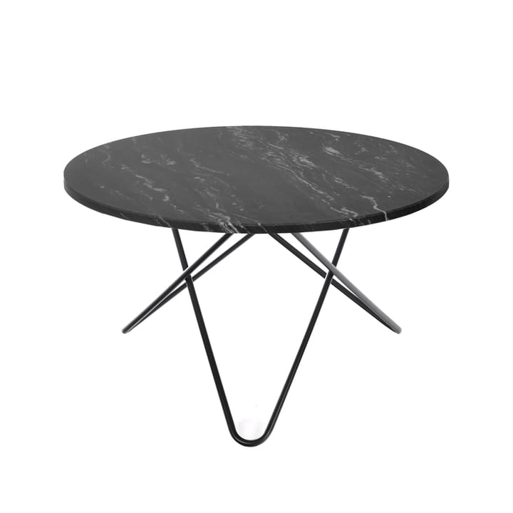 Big O Table mesa de jantar - Mármore marquina. Suporte preto - OX Denmarq