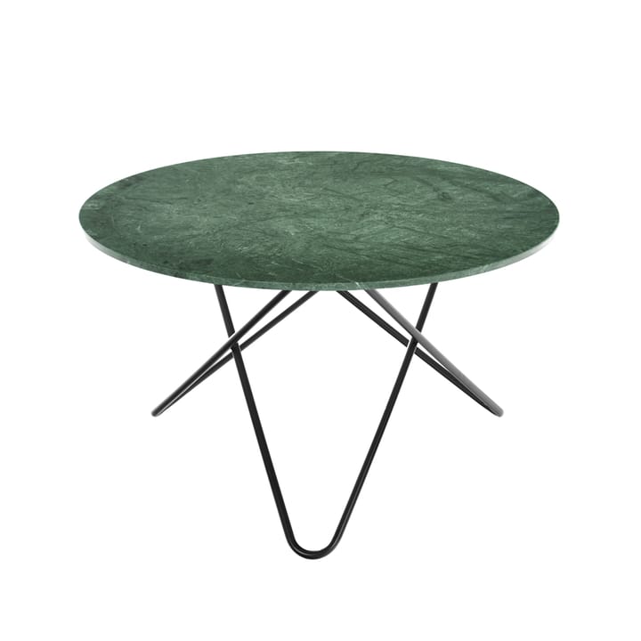 Big O Table mesa de jantar - Mármore verde Indio. Suporte preto  - OX Denmarq