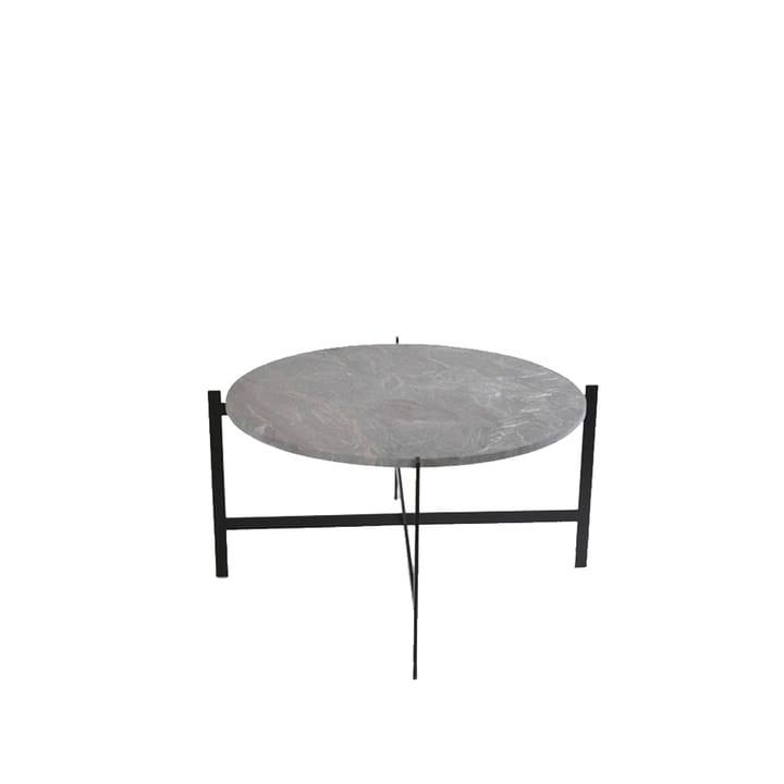 Deck mesa de centro - Mármore cinza. Suporte preto - OX Denmarq