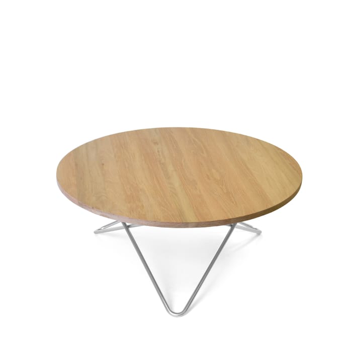 Mesa de centro O Table - Carvalho laqueado mate. Suporte em aço inoxidável - OX Denmarq