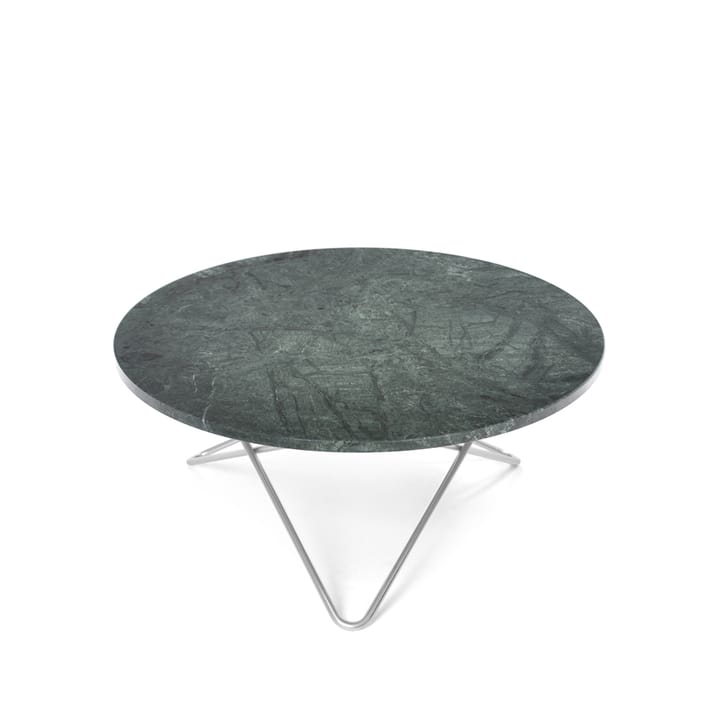 Mesa de centro O Table - Mármore verde. Suporte em aço inoxidável - OX Denmarq
