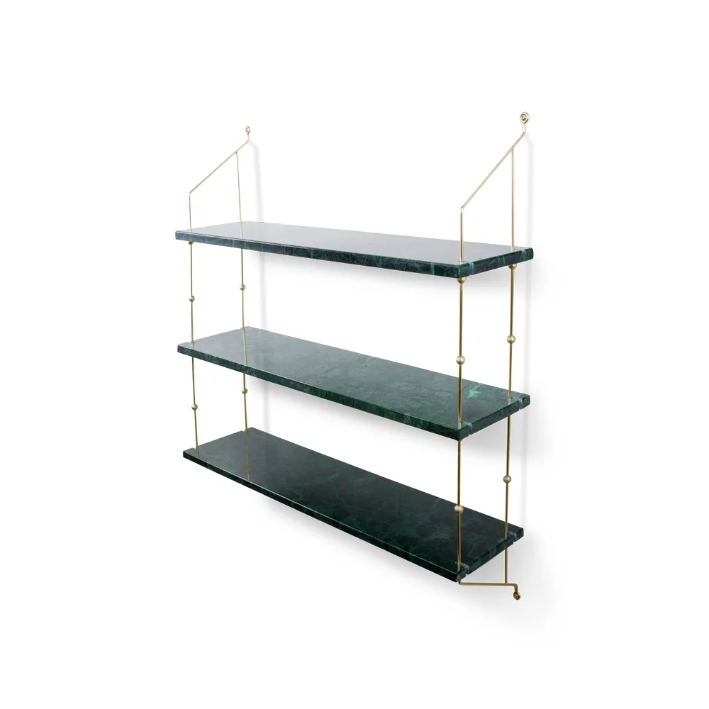 Morse prateleira, Mármore verde. armação em latão OX Denmarq