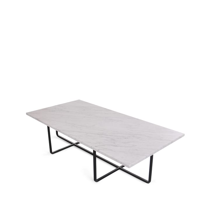 Ninety mesa de centro rectangular - Mármore carrara. Suporte preto - OX Denmarq