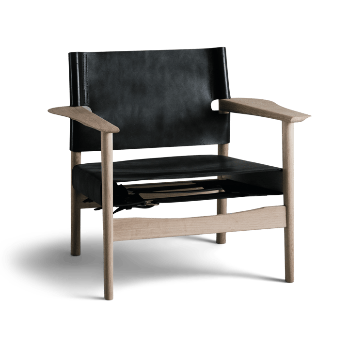 Poltrona Autumn Chair estrutura em carvalho tratado a sabão - Preto - OX Denmarq