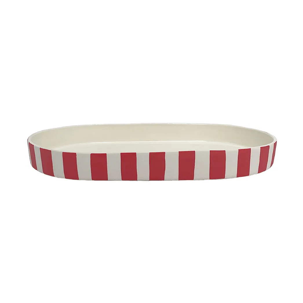 Bandeja decorativa Toppu oval, Cherry Red OYOY