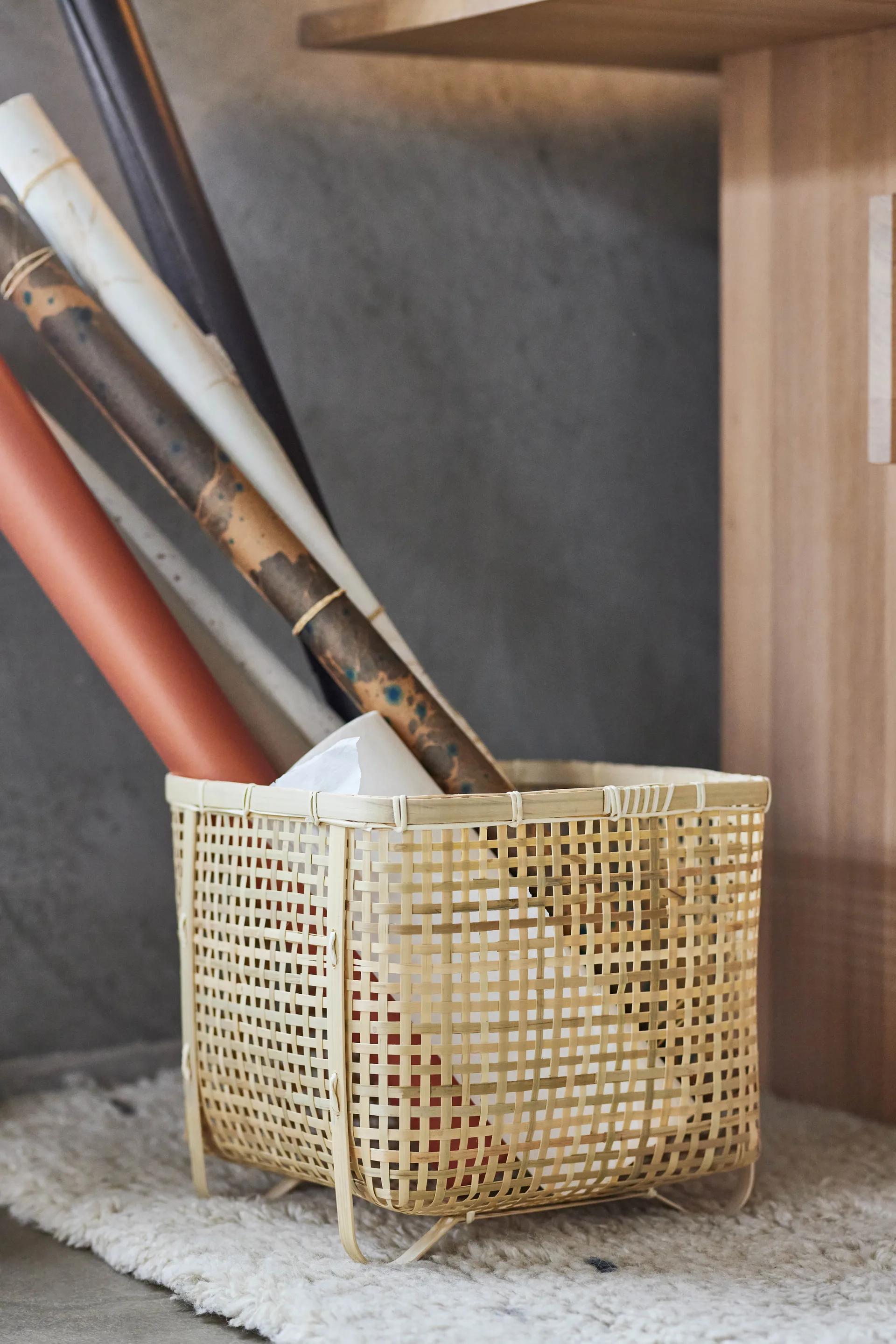 Cesto de armazenamento Sporta square, Natur OYOY