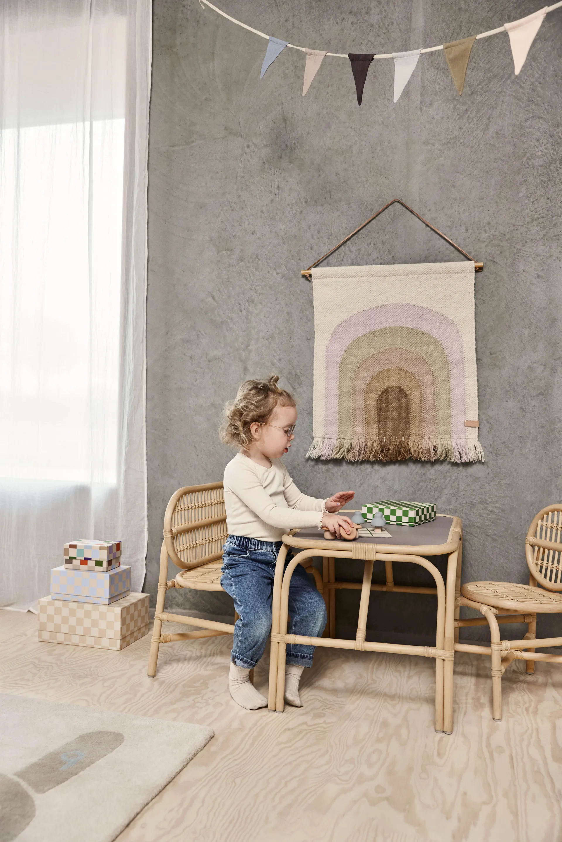 Cestos de armazenamento Mana 3 peças, Multicolor OYOY