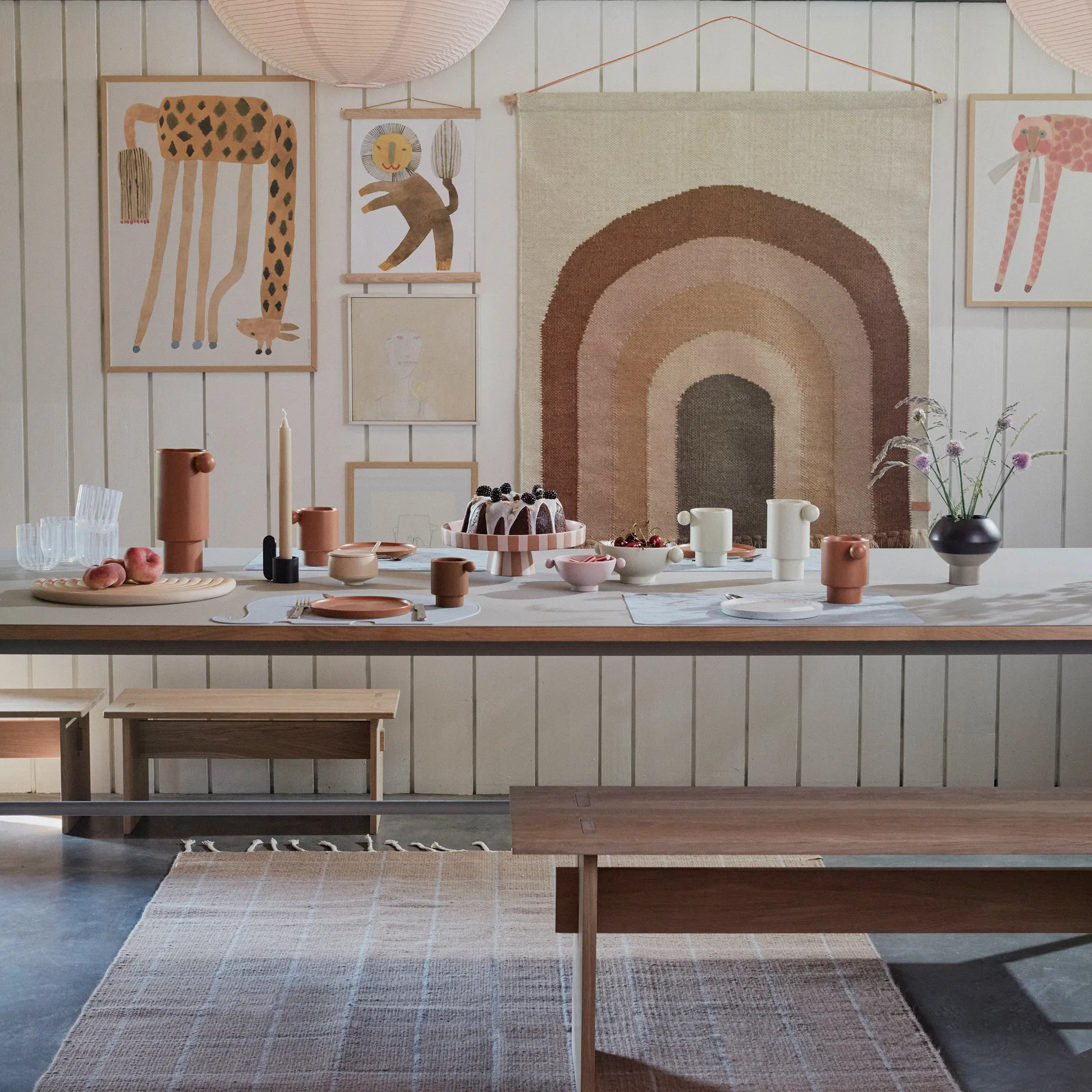 Decoração de parede Follow the rainbow 100x124 cm, choko OYOY