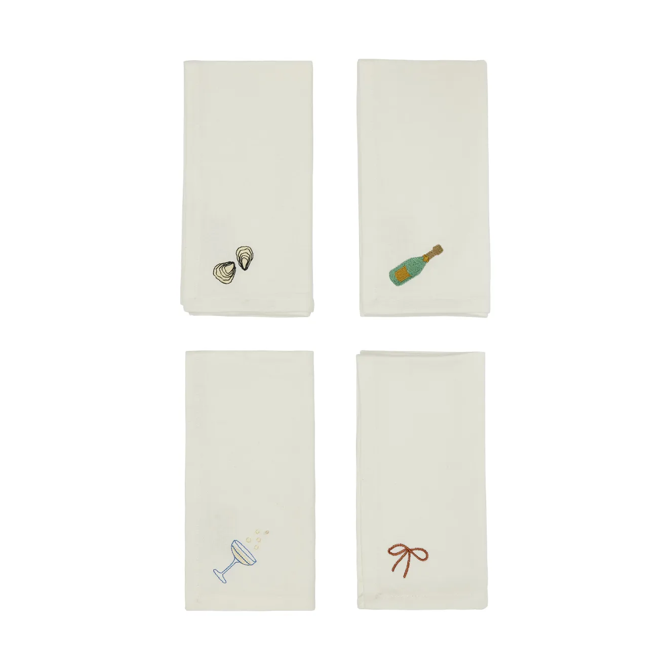 Guardanapo de algodão New Year 45x45 cm, Offwhite OYOY