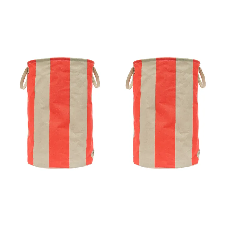 Kara cesto de arrumação grande Ø38x54 cm - Vermelho cereja - OYOY