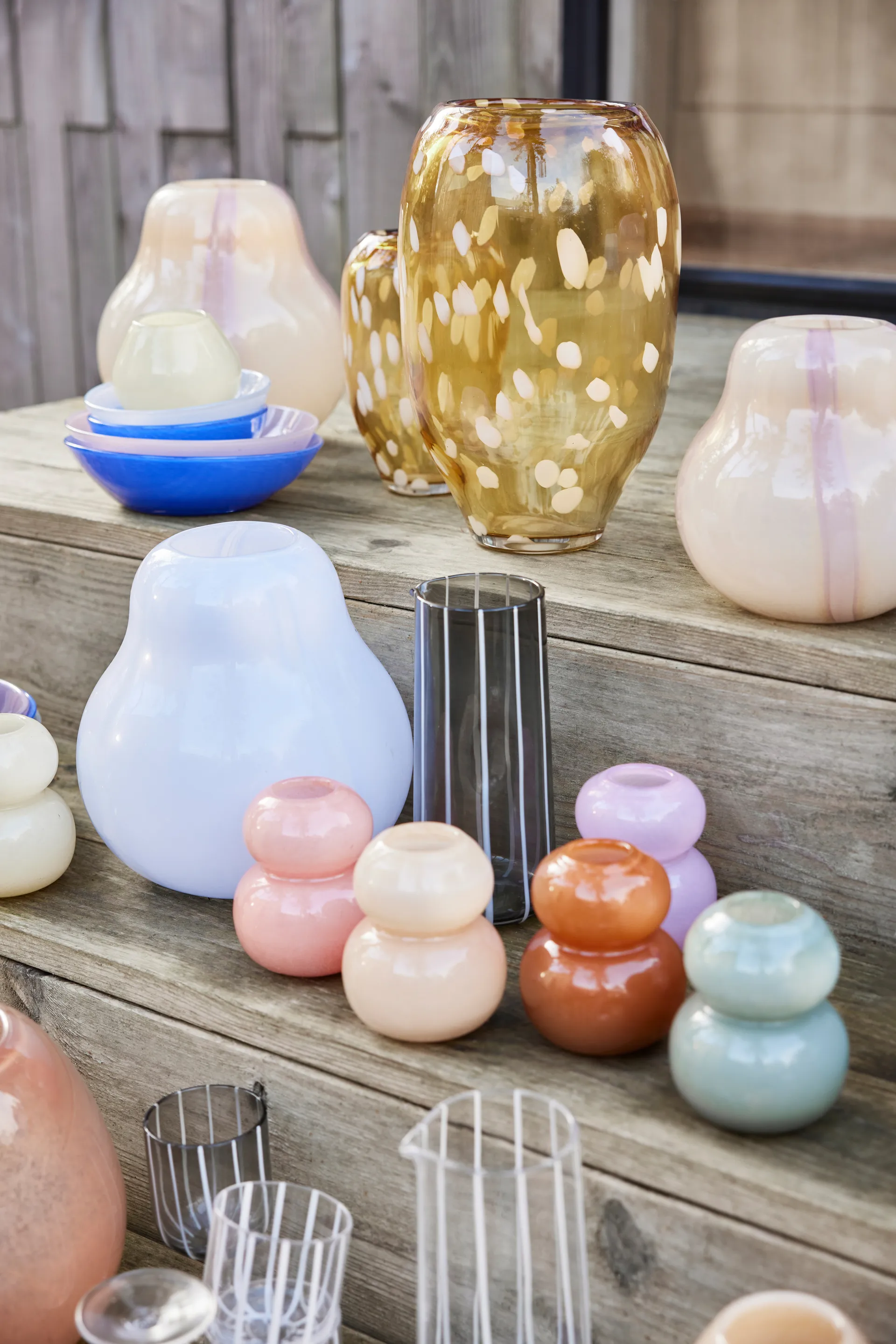 Kojo vaso grande, Lavanda-Branco OYOY