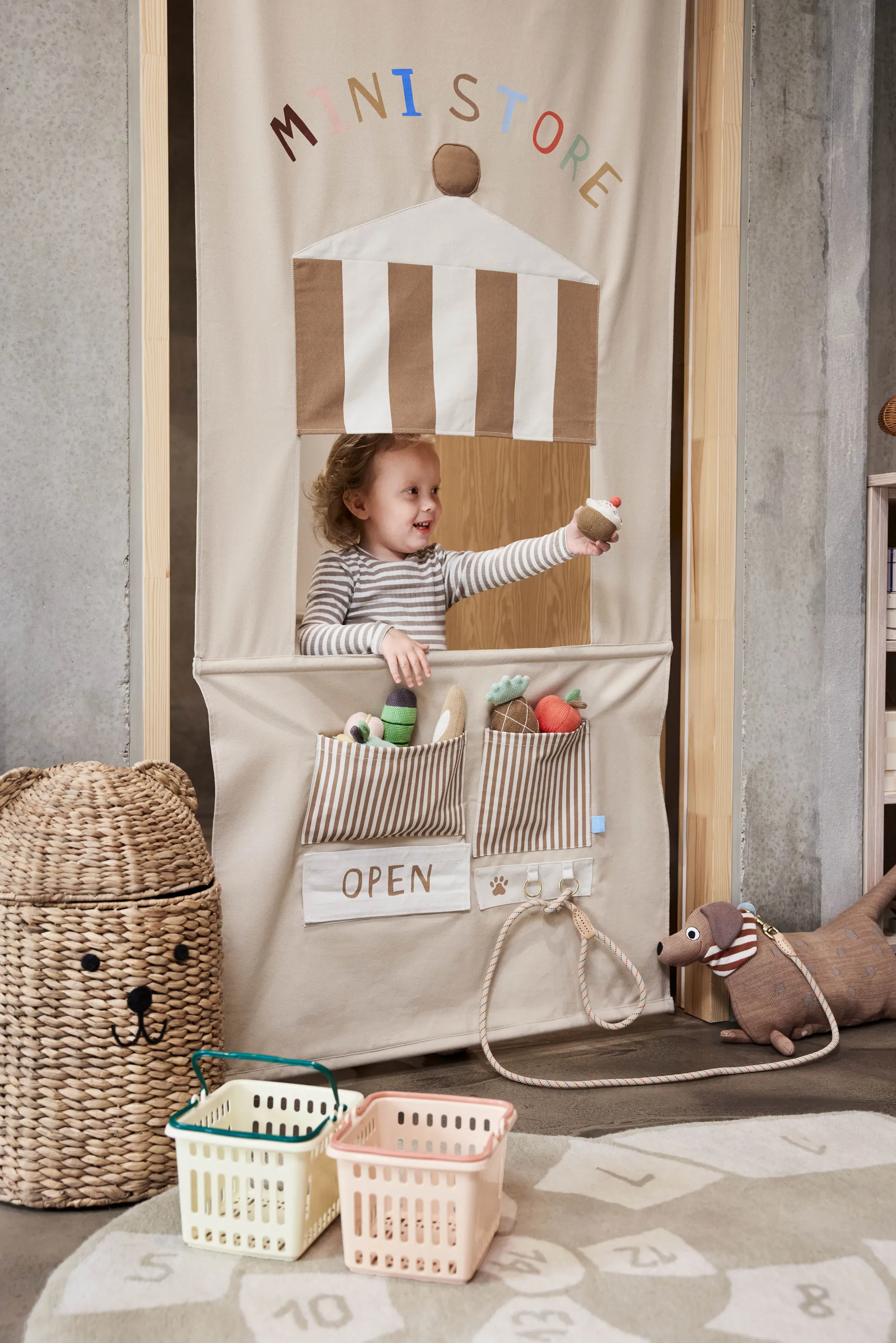 Loja Mini Yummi 78x190 cm, Multicolor OYOY