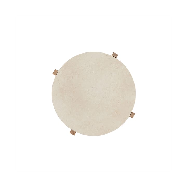 Mesa de centro Lune mármore Ø50 cm, Nature white OYOY