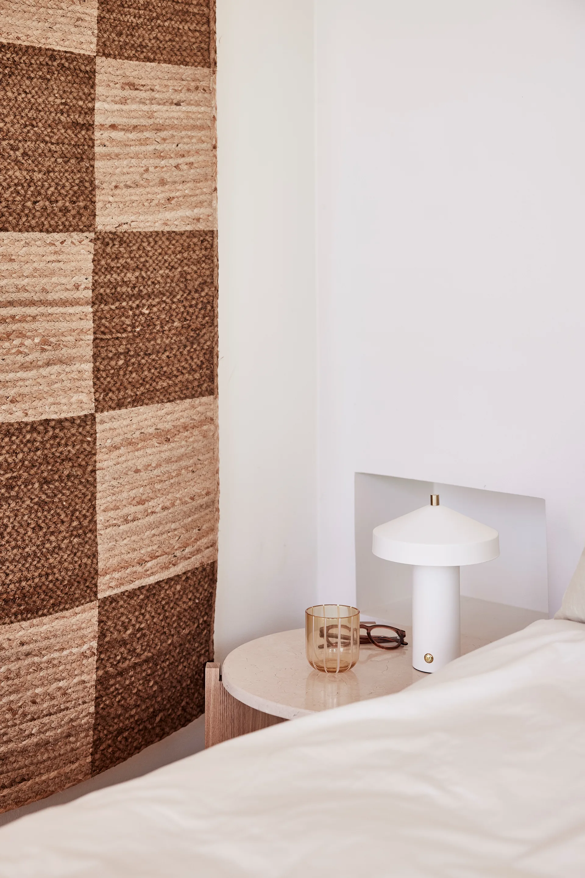 Mesa de centro Lune mármore Ø50 cm, Nature white OYOY