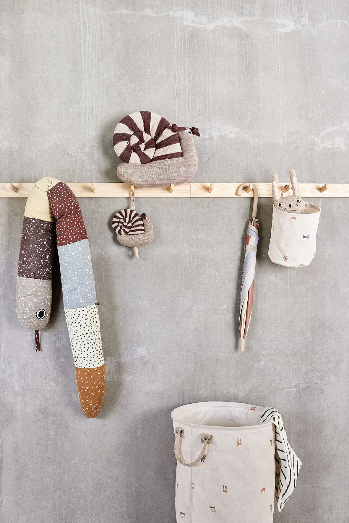 Moira cesta de arrumação pequena Ø18x22 cm 2 peças, Multicolor OYOY