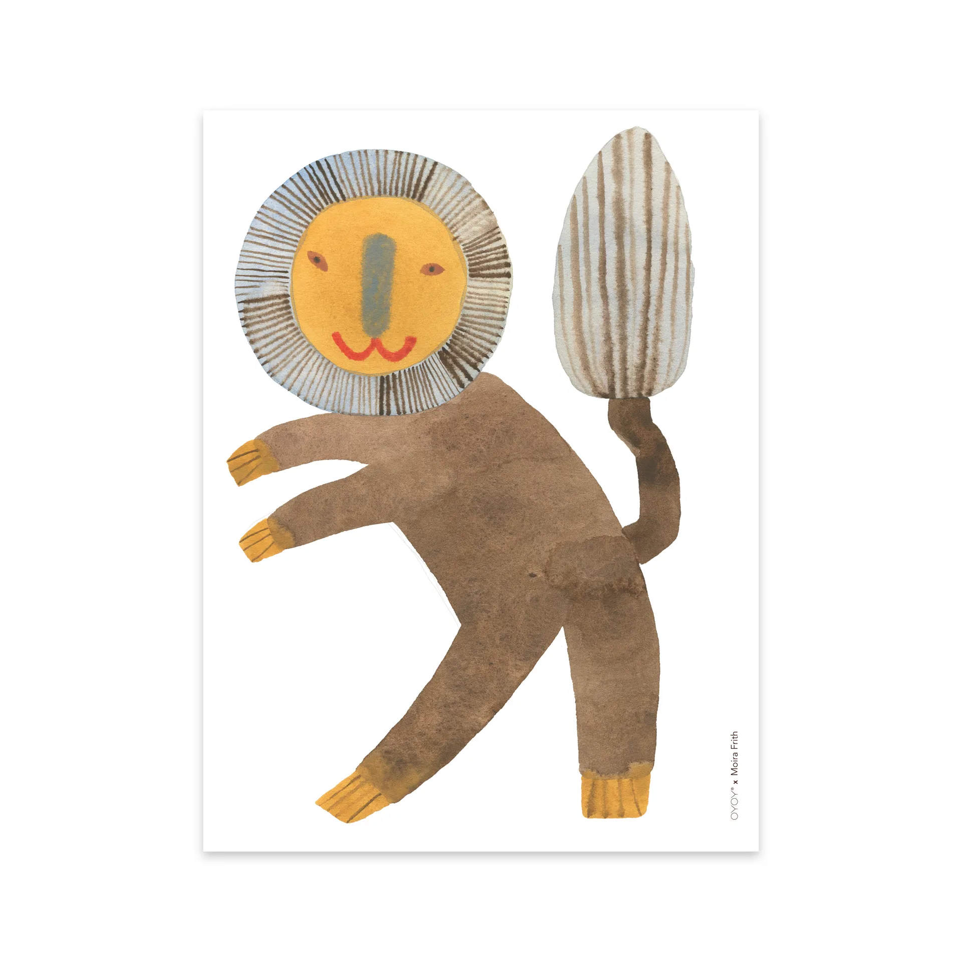 Póster Standing Lion 30x40 cm, multi OYOY