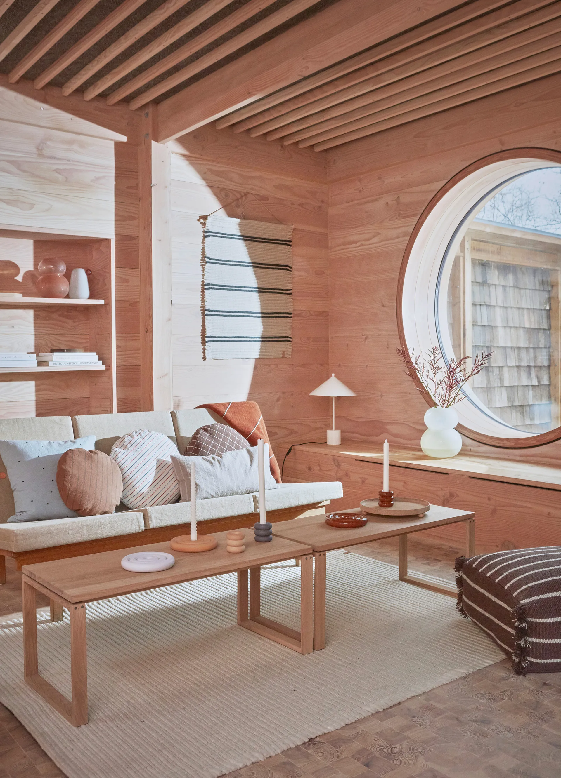 Pufe Lina 32x62 cm, Choc OYOY