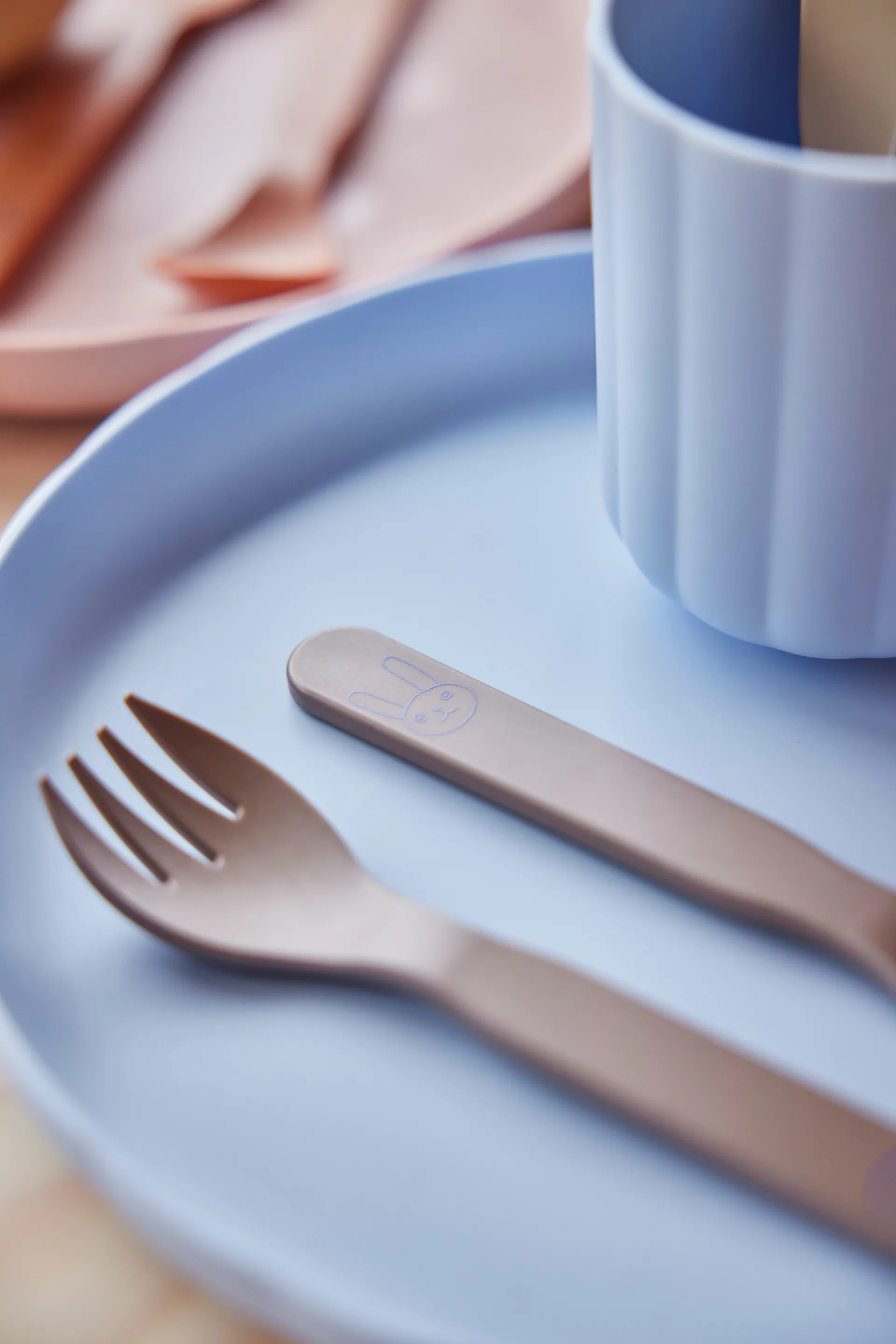 Pullo conjunto de talheres para crianças, Taupe OYOY