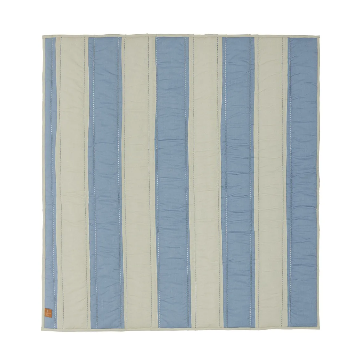 Striped quiltad colcha 130x140 cm, Blue-clay OYOY