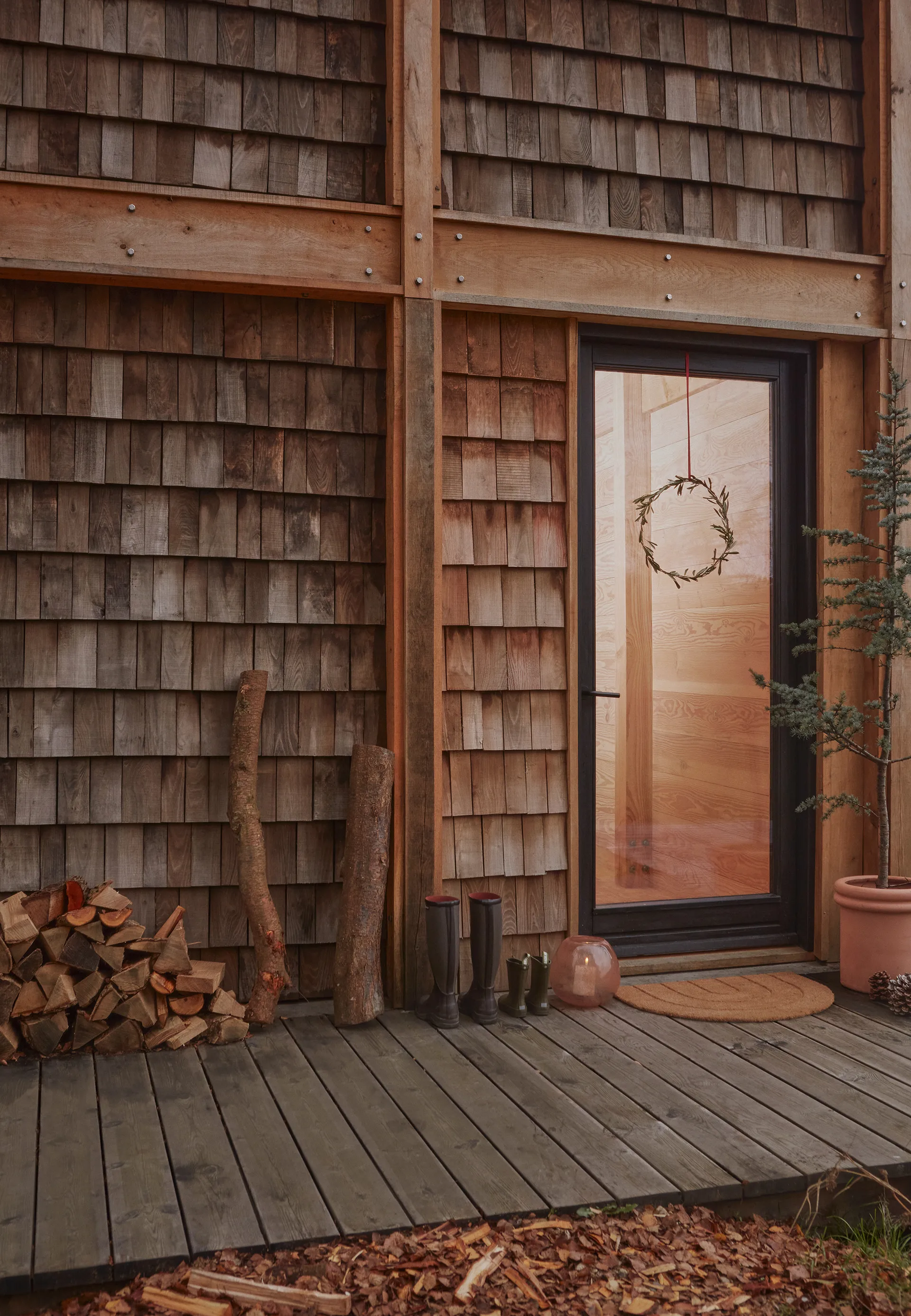 Tapete de entrada Rainbow 55x75 cm, Nature OYOY