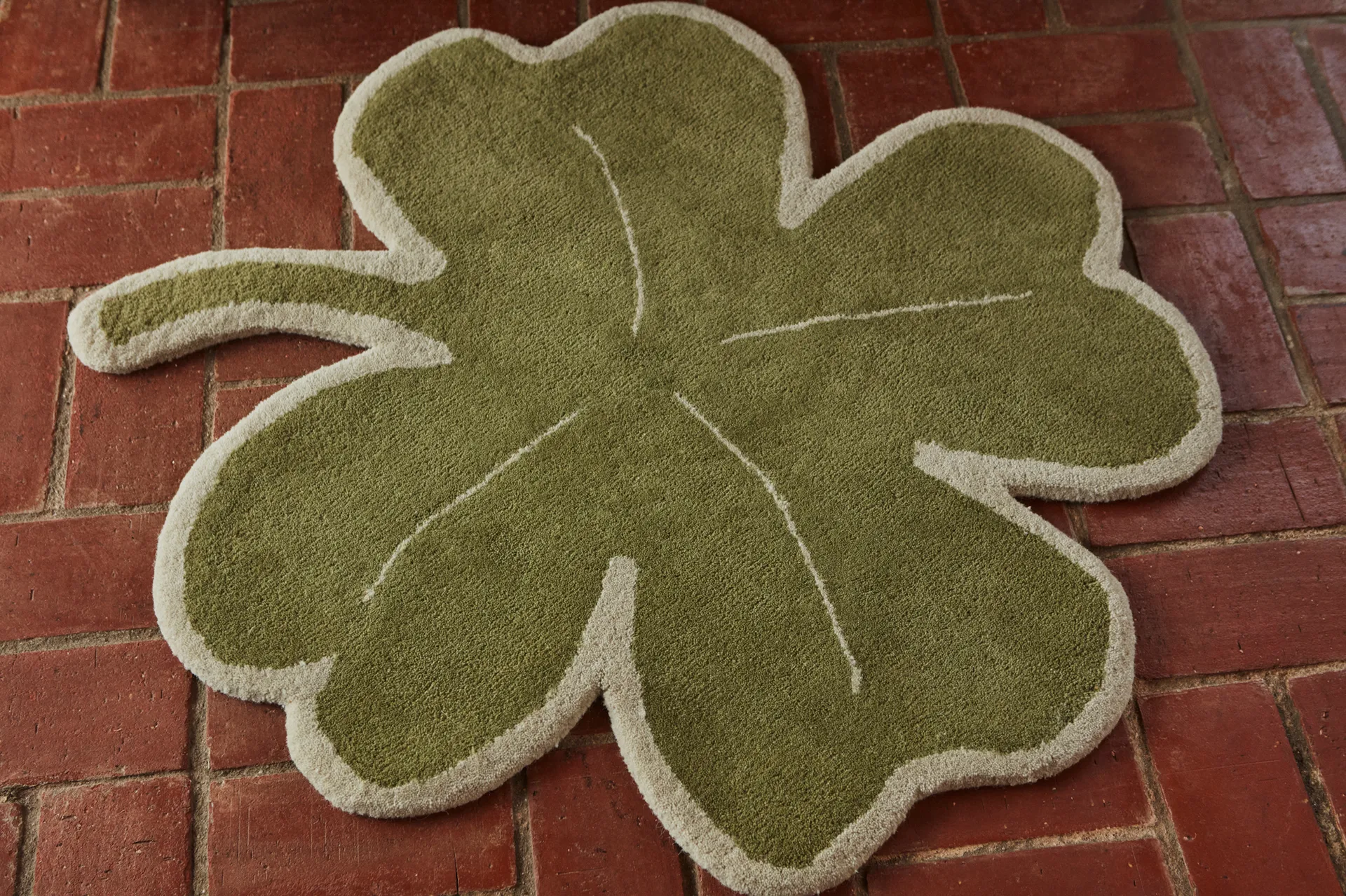 Tapete Lucky Clover 95x95 cm, Verde OYOY