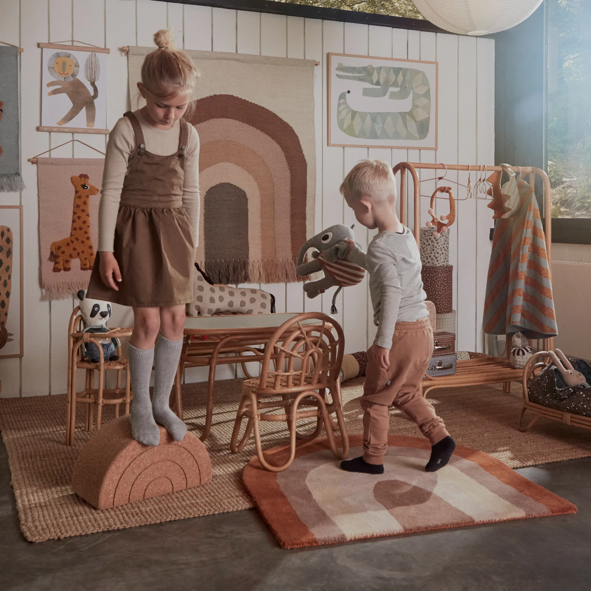 Tapete Rainbow 88x90 cm, choko OYOY