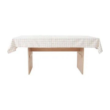 Toalha de mesa Grid 140x260 cm - Off white-red - OYOY