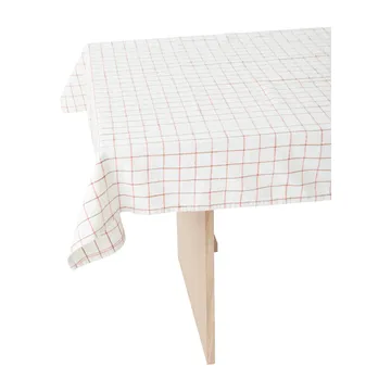 Toalha de mesa Grid 140x260 cm - Off white-red - OYOY