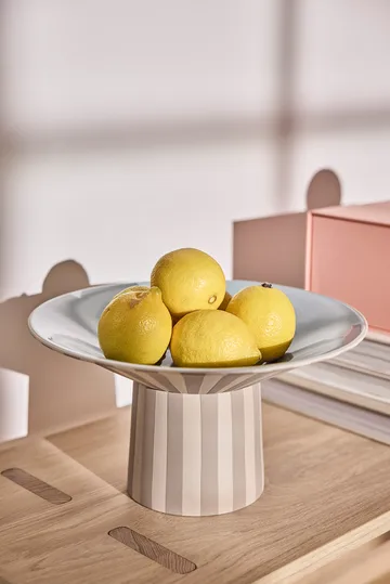 Toppu centro de mesa alto Ø30x17 cm - Argila-azul gelo - OYOY