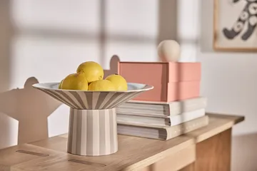 Toppu centro de mesa alto Ø30x17 cm - Argila-azul gelo - OYOY