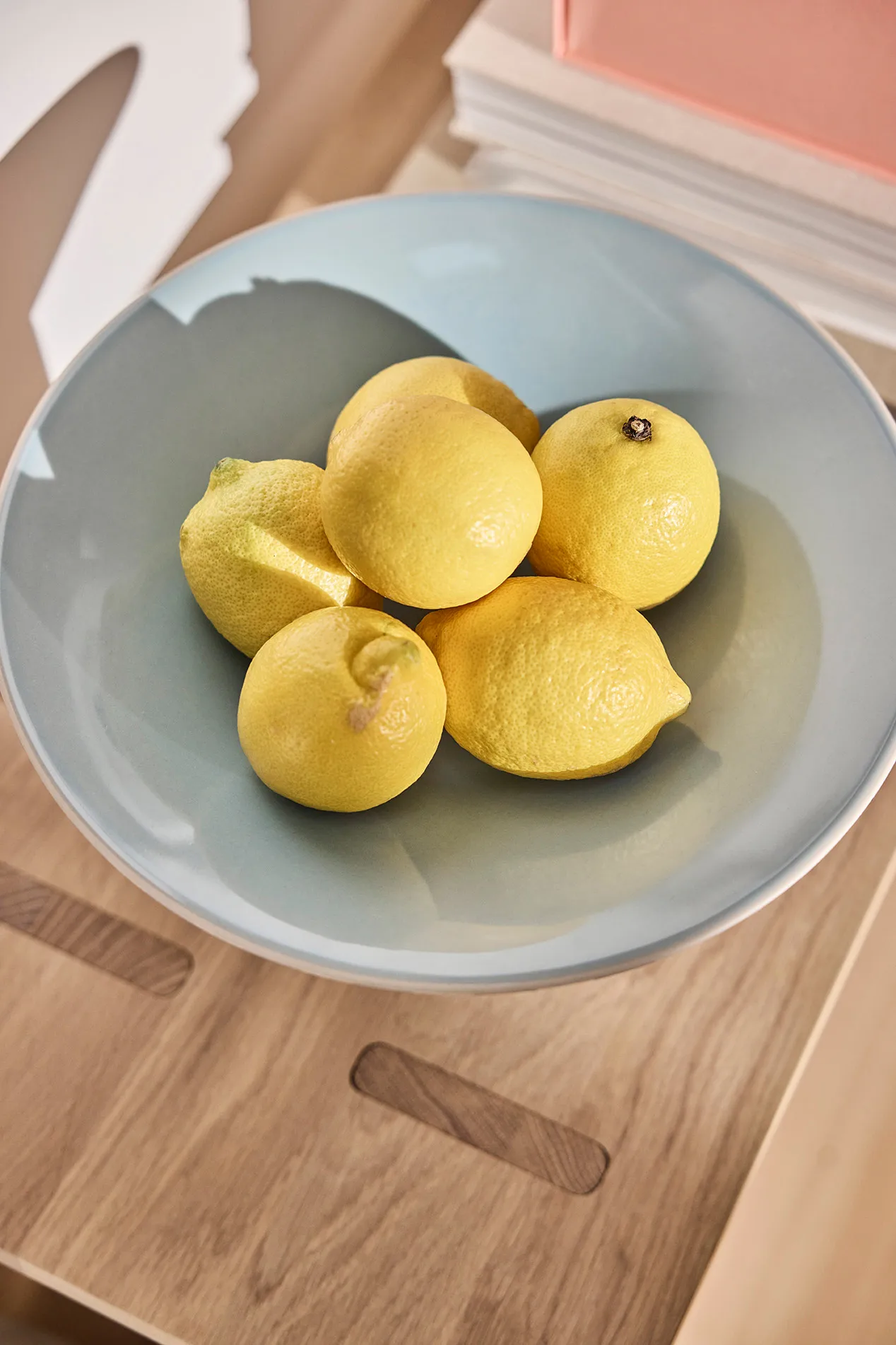 Toppu centro de mesa alto Ø30x17 cm, Argila-azul gelo OYOY