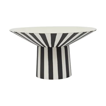 Toppu centro de mesa alto Ø30x17 cm - Branco-preto - OYOY