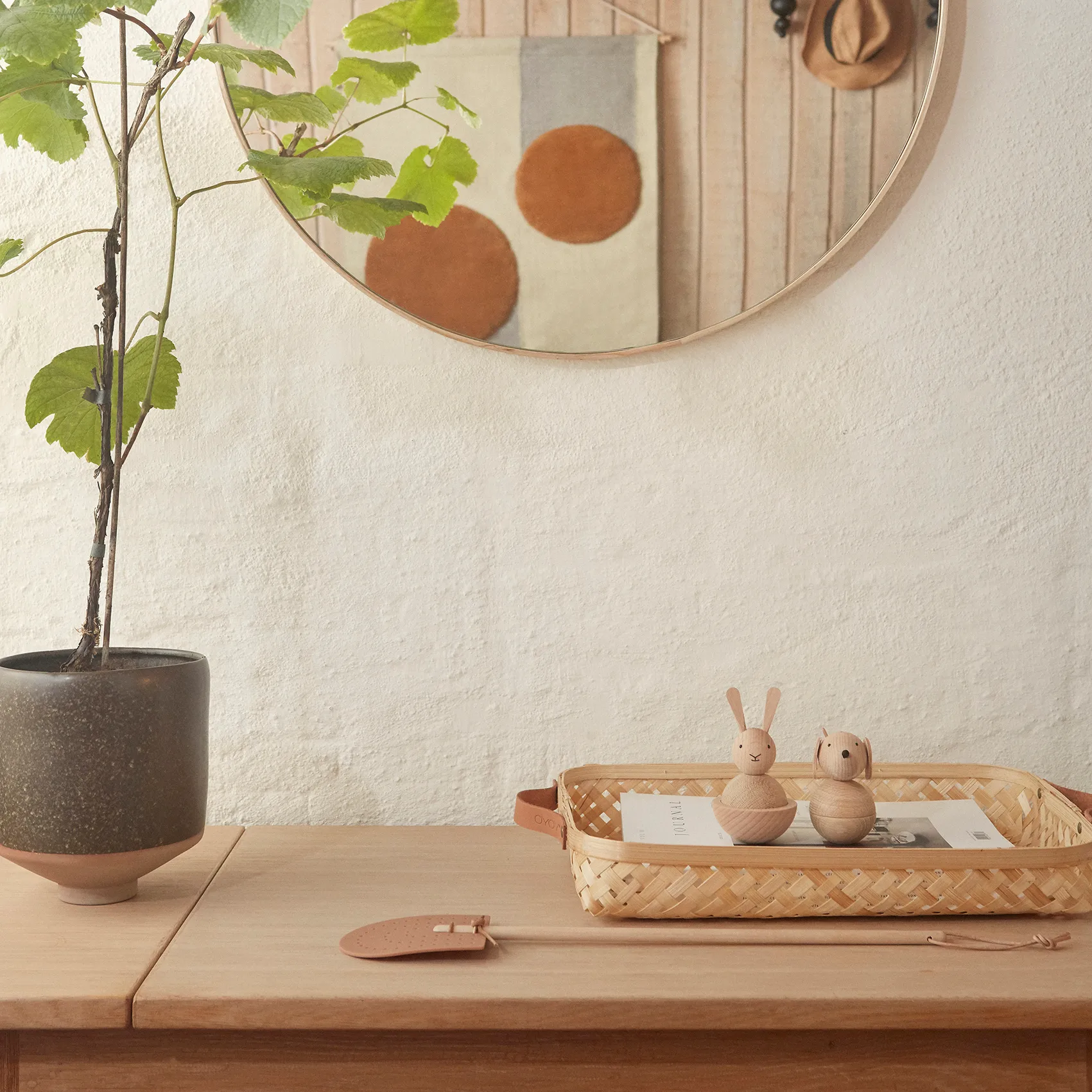 Vaso de flores Hagi Ø17,5 cm, brown OYOY