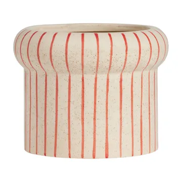 Vaso pequeno Aki Ø16.5 cm  - Off white-vermelho - OYOY