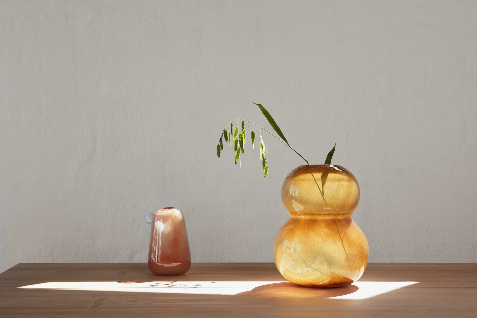 Vaso pequeno Inka 20 cm, Taupe OYOY