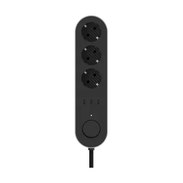 Edgar Power Bar extensão múltipla - Satin alumínio - Palette