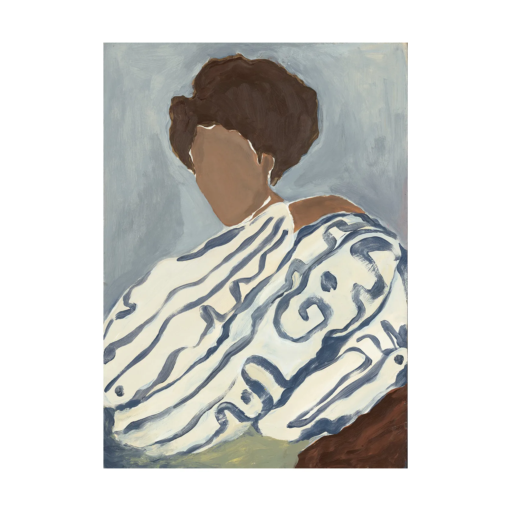 Cartaz Blue Curls, 50x70 cm Paper Collective