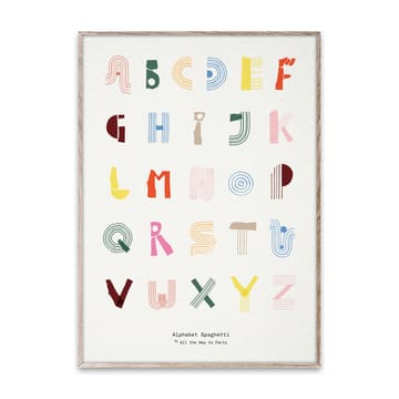 Póster Alphabet Spaghetti ENG Multi-cor - 50x70 cm - Paper Collective