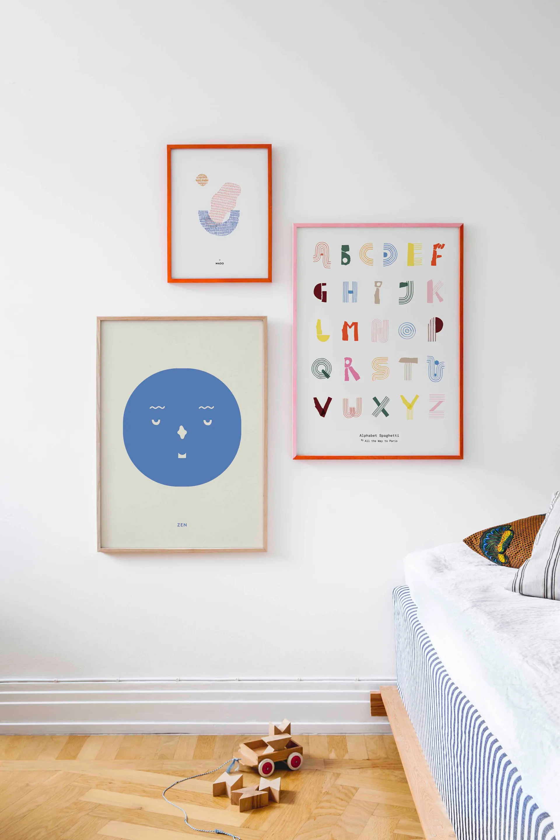 Póster Alphabet Spaghetti ENG Multi-cor, 50x70 cm Paper Collective