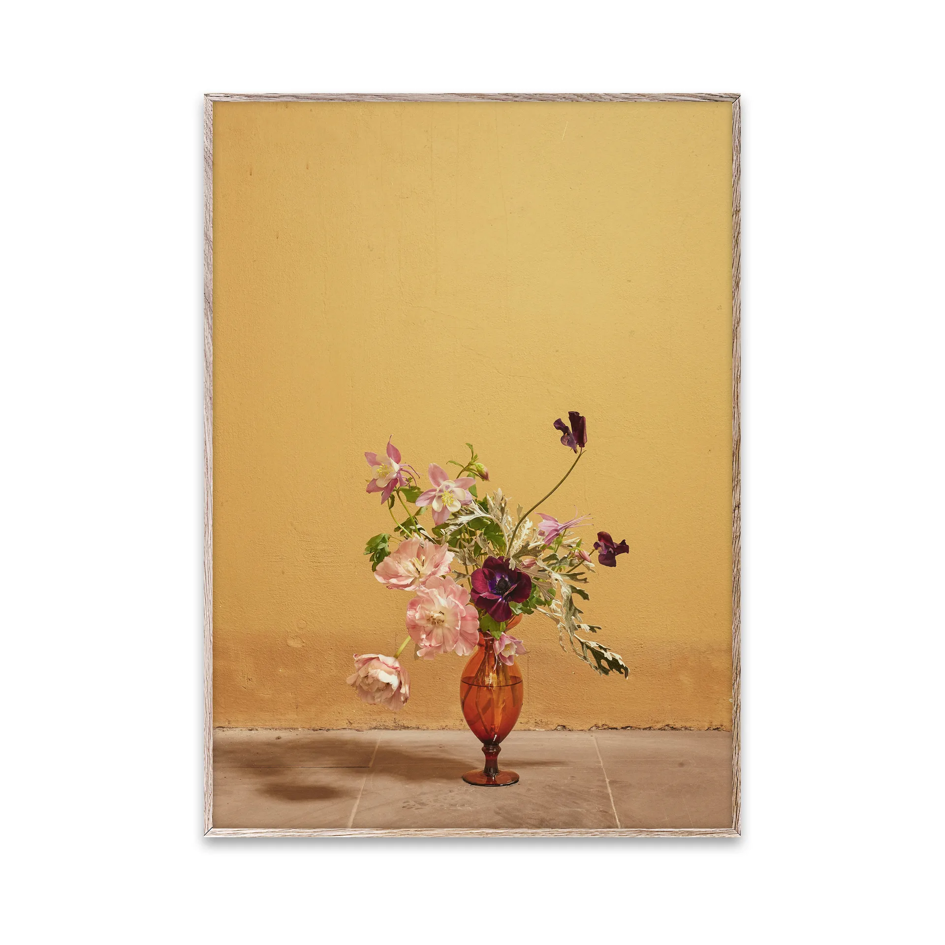 Póster Blomst 02 Ochra, 30x40 cm Paper Collective