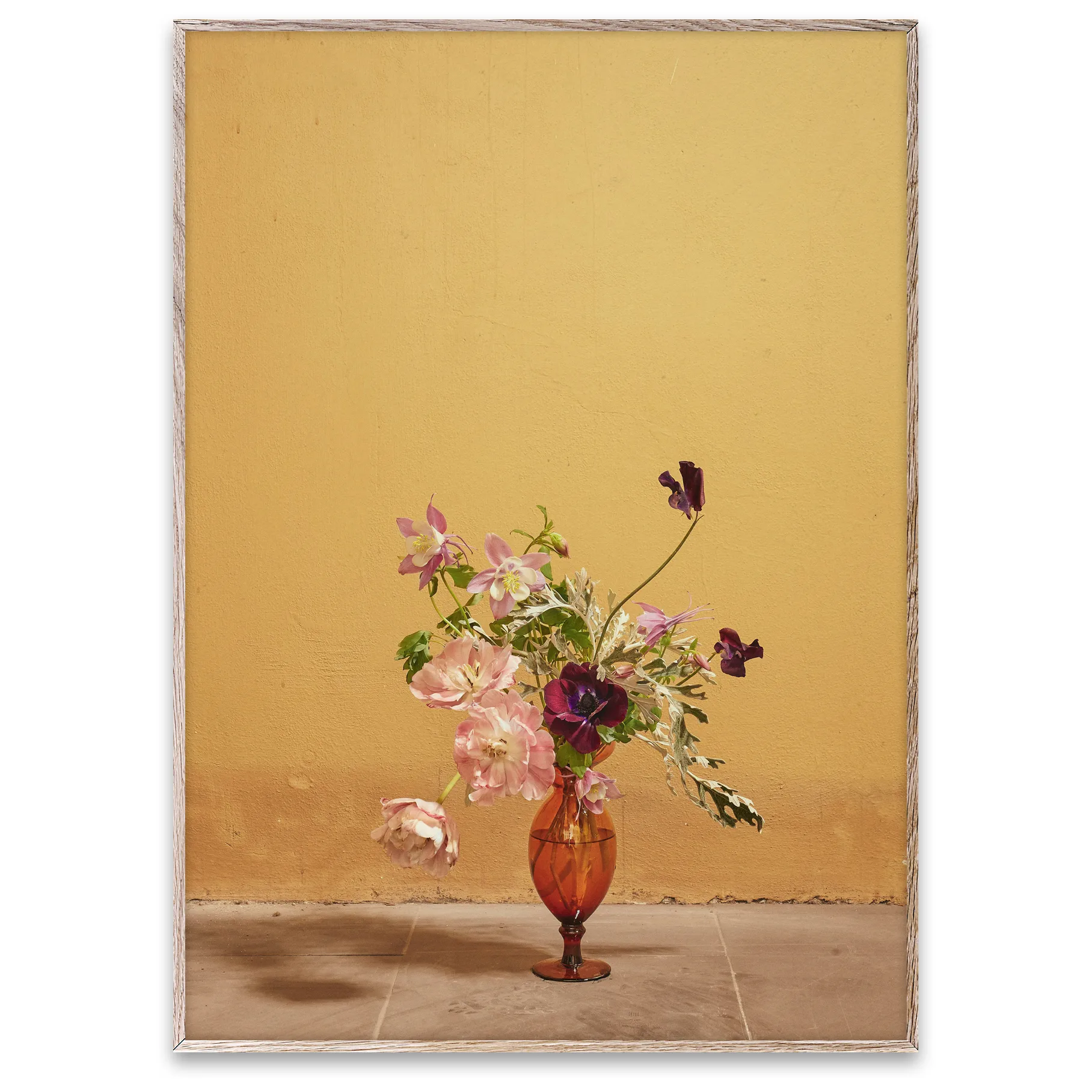 Póster Blomst 02 Ochra, 50x70 cm Paper Collective