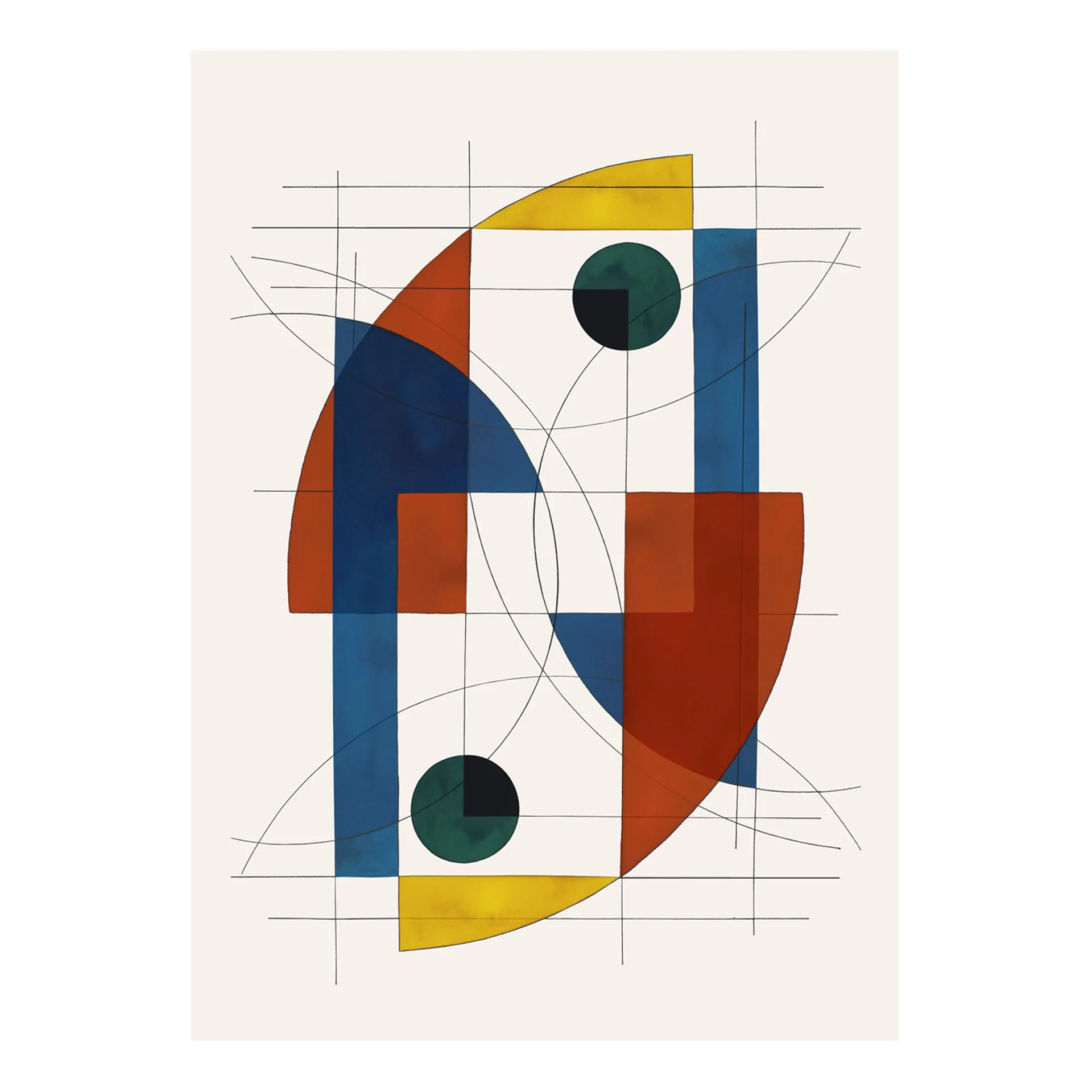Póster Constructions 02, 50x70 cm Paper Collective