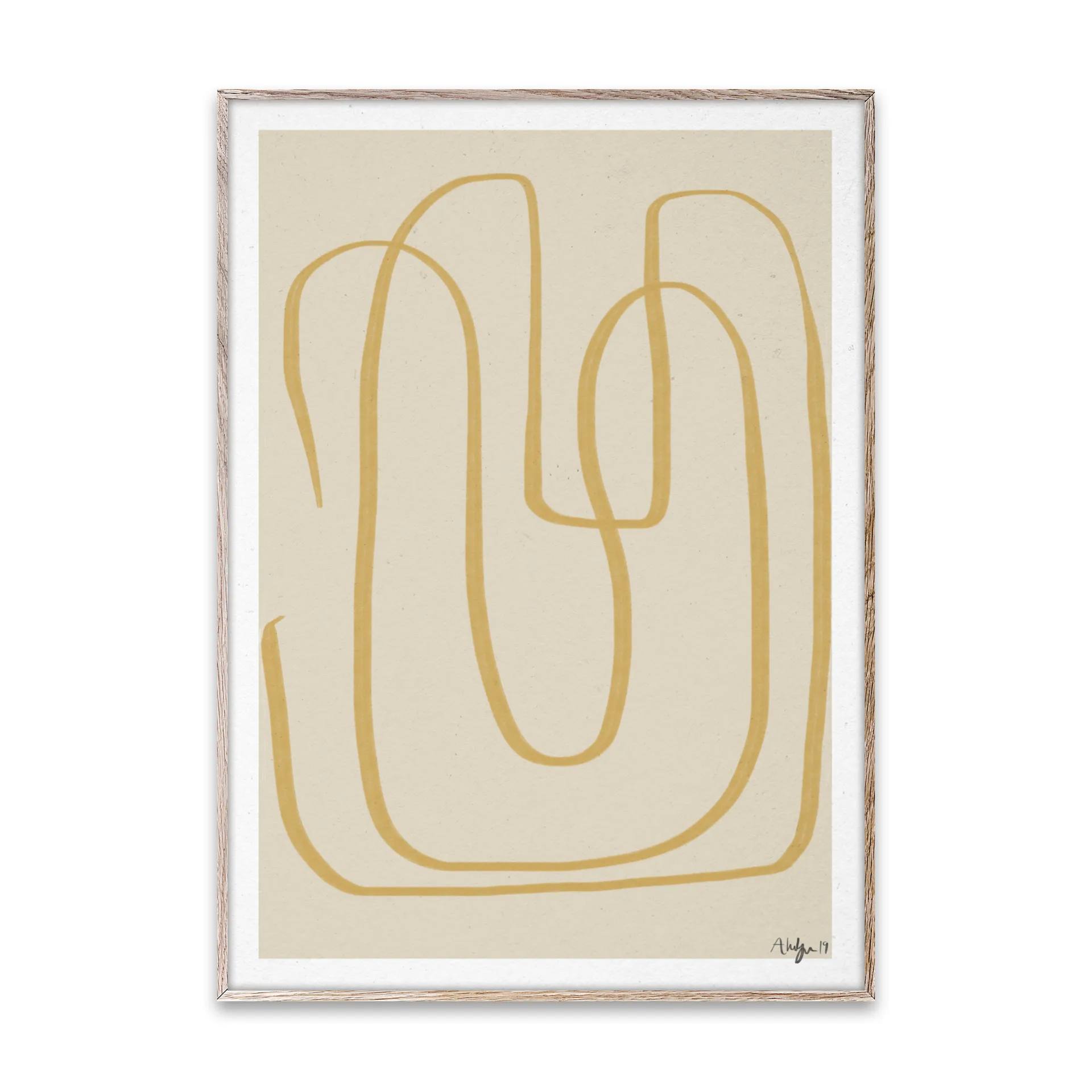 Póster Different Ways I yellow, 50x70 cm Paper Collective