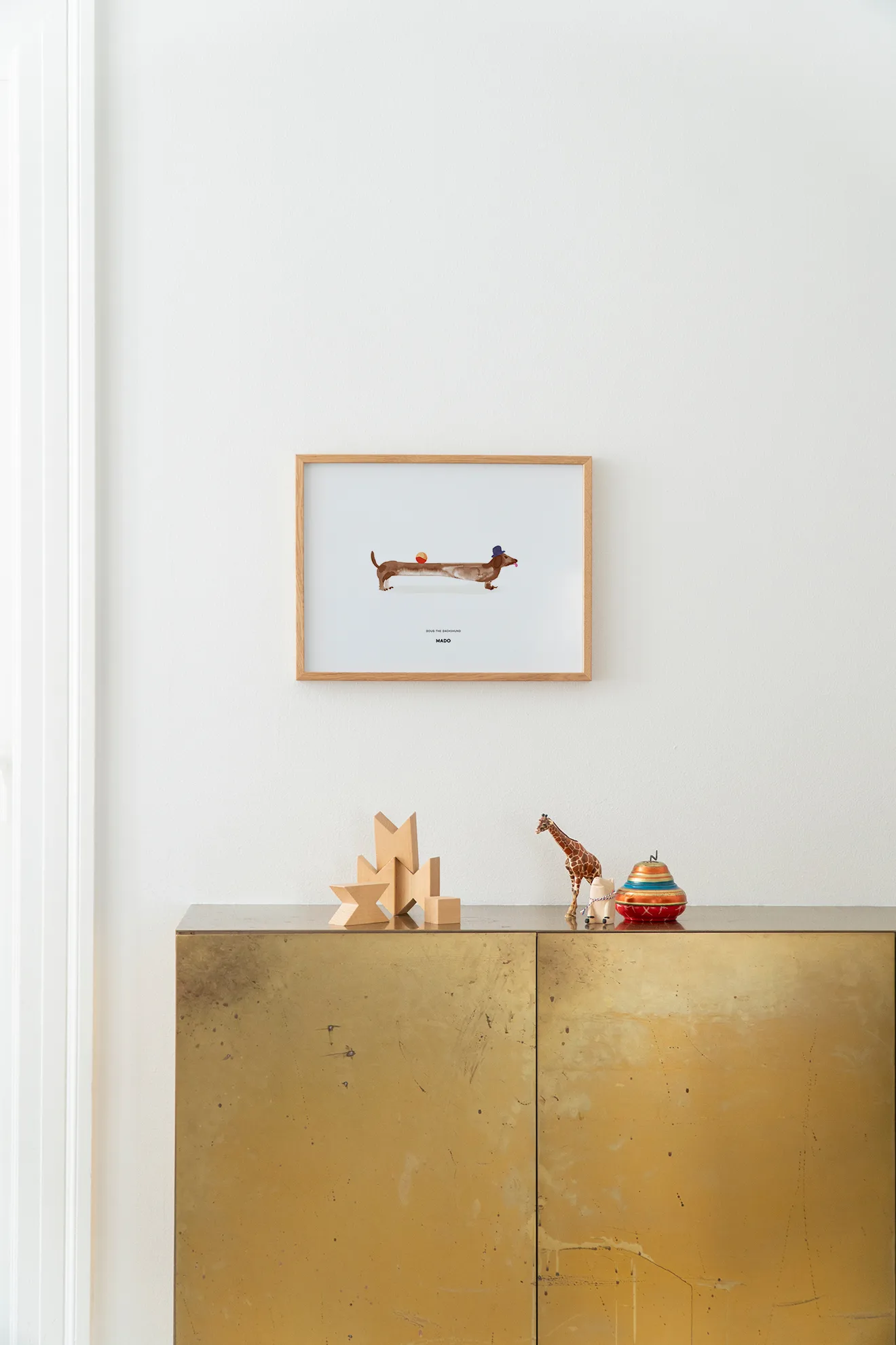 Póster Doug the Dachshund, 30x40 cm Paper Collective