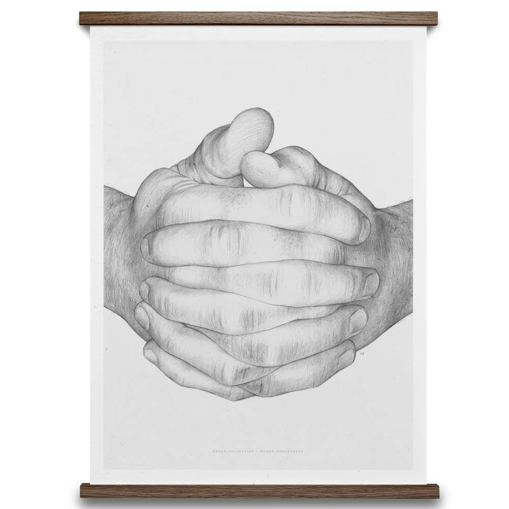 Póster Folded hands, 50x70 cm Paper Collective