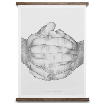 Póster Folded hands - 50x70 cm - Paper Collective