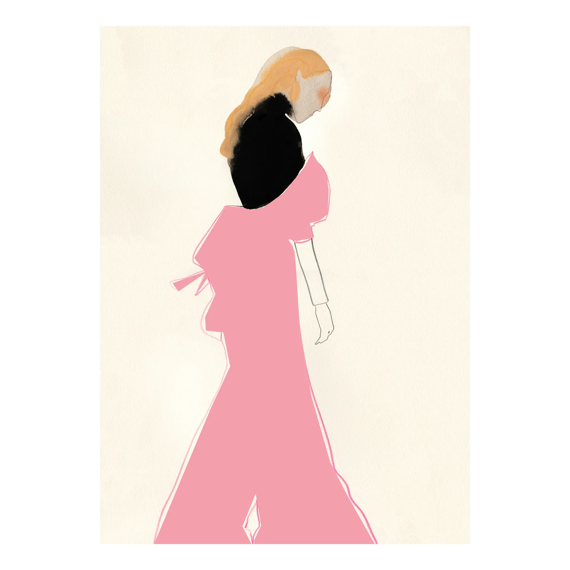 Póster Pink Dress, 30x40 cm Paper Collective